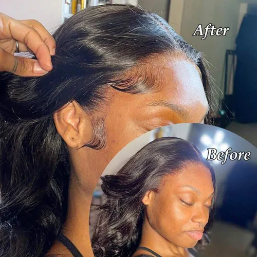 Vista 8 de 4 piezas de encaje suizo HD con borde de pelo de bebé, cabello virgen humano real, reutilizable, más natural para mujeres, línea de cabello