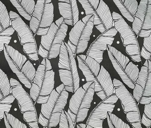 Vista 5 de oneOone Cotton Flex Black Fabric Tropical Craft Projects Decor Fabric Printed By The Yard 40 Inch Wide-7Y
