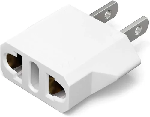 Vista 8 de Unidapt - Adaptador de enchufe de EE. UU., adaptador de enchufe pequeño europeo a americano, adaptador de enchufe de UE a EE. UU., entrada universal