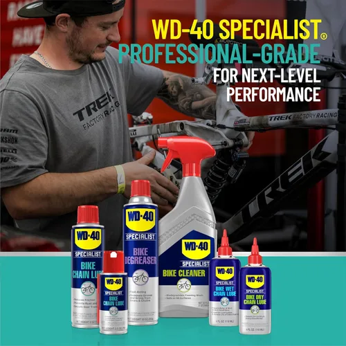 Vista 7 de WD-40 Bike - Lubricante para bicicletas de todas las condiciones, limpiador para bicicletas, desengrasante, lubricante seco y húmedo