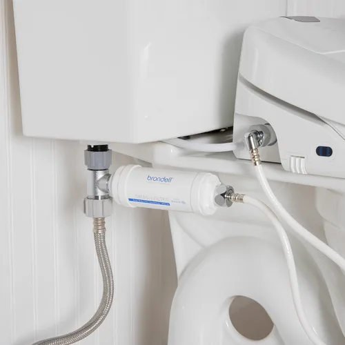 Vista 2 de Brondell SWF44 Swash Filtro de bidé, sistema de filtración de agua de carbono premium para asientos de inodoro eléctricos de bidé, dura hasta 6 meses