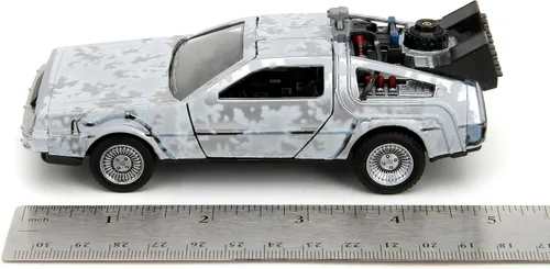 Vista 6 de Jada Volver al futuro 1:32 Time Machine Frost - Coche fundido a presión, juguetes para niños y adultos