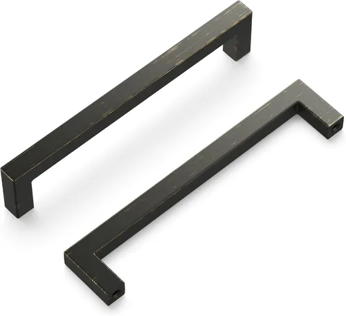 Vista 62 de Hickory Hardware - HH075326-BGB - Manija de la colección Skylight, 3 pulgadas de centro a centro, latón dorado cepillado.