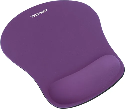 Vista 9 de TECKNET Alfombrilla ergonómica para mouse con reposamuñecas, diseño de masaje suave y cómodo Memory Foam and Non-Slip PU Base for Pain Relief