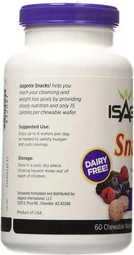 Vista 2 de Isagenix 60 obleas masticables naturales de bayas silvestres 7.5 oz (214 g)
