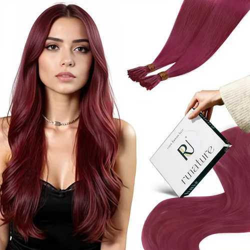 Vista 15 de RUNATURE - Extensiones de cabello humano con cinta color rosa intenso, 12 pulgadas, 0.71 oz, 10 unidades Hot Pink Human Hair Extensions Tape Ins