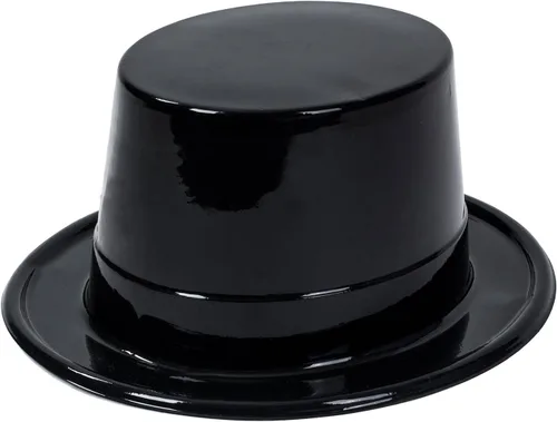 Vista 2 de Tigerdoe Top Hats - Paquete de 20 sombreros de mago de plástico negro - Disfraz para fiestas temáticas de magos, Halloween, Navidad, fiestas