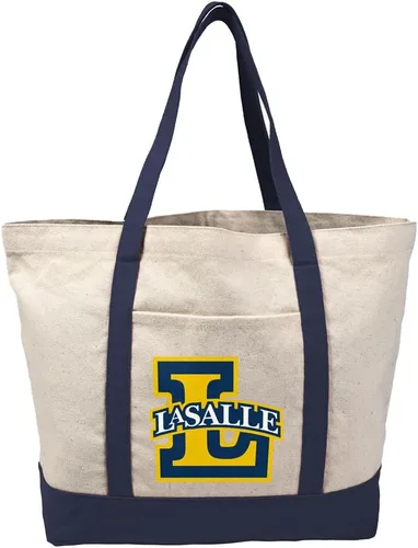 Vista 258 de Campus Lab Bolsa de lona con logotipo primario colegiado con bolsillo externo, bolsa de hombro reutilizable para ir de compras, playa Águilas A&m