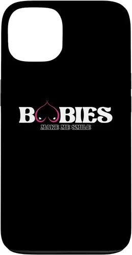 Vista 7 de iPhone 11 Funny Boobies Make Me Smiles Funda de humor para adultos