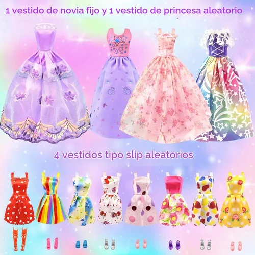 Vista 4 de Kit de diseño de moda de 75 piezas de ropa y accesorios para muñeca con armario de muñeca para muñeca de 11.5 pulgadas, incluye vestido de novia
