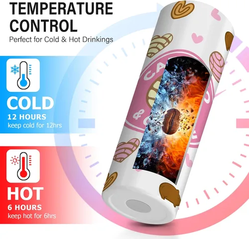 Vista 2 de ATHAND Cafecito Y Chisme - Vaso de regalo para mujeres, mamá, hija, compañera de trabajo, mejor amiga, vaso delgado de 20 onzas con tapa, taza