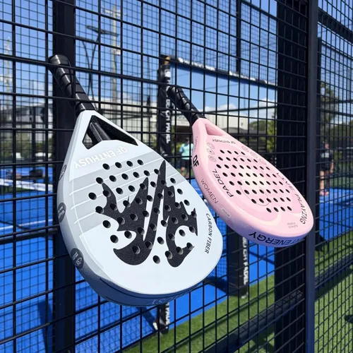 Vista 9 de Padel Racket, Carbon Fiber Surface Padel Racquet, Lightweight, Ideal for Training/Matches