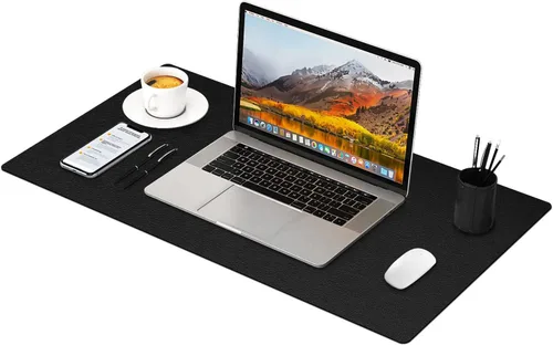 Vista 8 de RostiKong Protector transparente de escritorio de 14 x 24 pulgadas, protector de mesa de PVC transparente para escritorio, protector de mesa