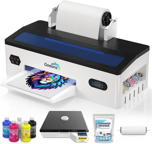 Vista 3 de Godora DTF - Adhesivo termofusible de transferencia digital blanco en polvo para prendas de color negro u oscuro, transferencia pretratamiento