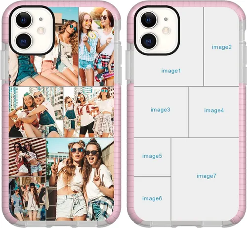 Vista 50 de Funda de teléfono personalizada para iPhone 11, diseño personalizado de fotos de collage de múltiples imágenes, resistente a los golpes, resistente