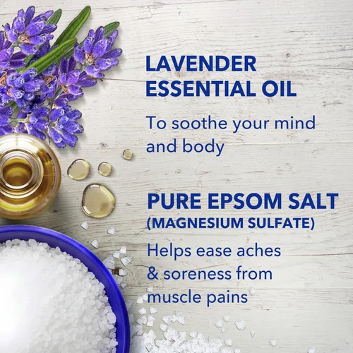 Vista 6 de Dr Teal's - Solución de baño de sal de Epsom, Calma y sueño, lavanda, 3 libras