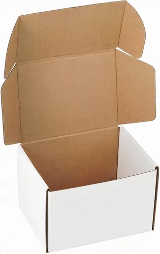 Vista 17 de Juego de 2 cajas de envío de 9 x 6 x 2 pulgadas, cajas de cartón corrugado blanco para publicidad