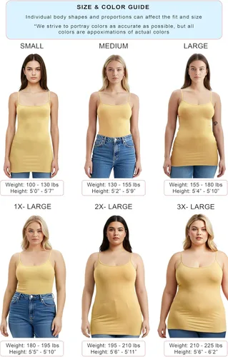 Vista 212 de Emmalise Camisola larga casual básica para mujer, con tirantes ajustables, top en capas