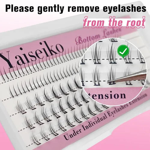 Vista 7 de Extensiones de pestañas inferiores DIY en racimo, 134 unidades, aspecto natural y suave, para pestañas inferiores, 6 mm