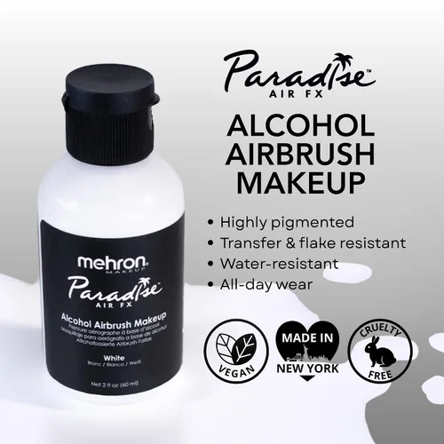 Vista 6 de Mehron Makeup Paradise Air FX - Pintura para aerógrafo a base de alcohol