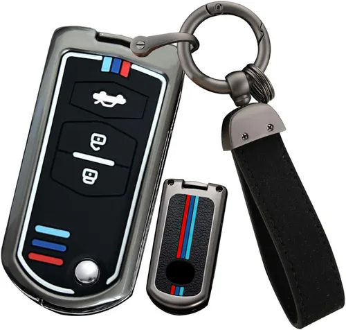 Vista 12 de ontto Funda plegable de 2 botones para llavero Mazda 2 3 5 6 RX8 CX5 CX7 CX9 MX5 MPV Miata Car Key Remote Case Metal Key Shell Soft Siliclicon