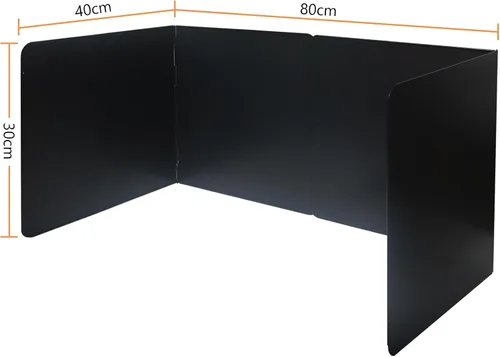 Vista 3 de 2 protectores contra salpicaduras de grasa de 2 caras, plegables, de acero inoxidable, protector contra salpicaduras de aceite para salpicaduras