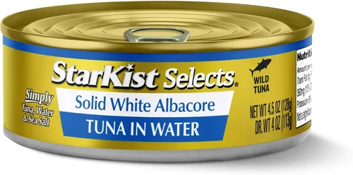Vista 9 de StarKist Selects - Atún blanco blanco sin sal añadida, 4.5 onzas, paquete de 1 30g Protein Per Serving, Wild Caught, Canned Tuna, Gluten Free, Soy