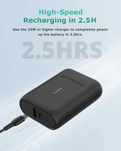 Vista 3 de Venustas Batería ultracompacta para chalecos térmicos de 7.4 V, chaquetas térmicas y sudaderas con capucha