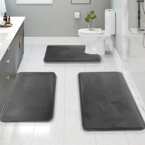 Vista 135 de Clara Clark tapete para baño, regadera o tina, de gomaespuma, negro, antiderrapante Camel Oro