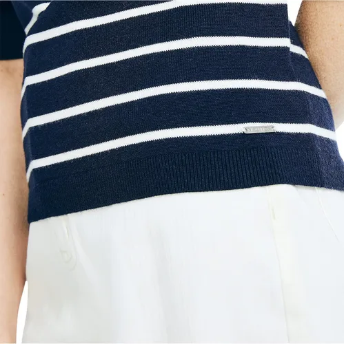 Vista 3 de Nautica Camiseta de cuello cuadrado a rayas para mujer