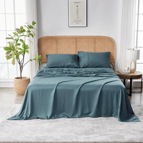 Vista 26 de Sijo AiryWeight Set de sábanas de Tencel, 100% Lyocell derivado del eucalipto, extremadamente suave, ganador de las mejores sábanas de enfriamiento