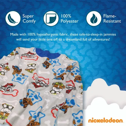 Vista 3 de Nickelodeon Boys Paw Patrol 5-Piece Loose-fit Pajama Set