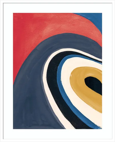 Vista 12 de Amanti Art Framed Wall Art Print 21x17 In the Groove I Retro by Danhui Nai, Abstract Wall Art, Modern Contemporary Decor, Small Poster Painting