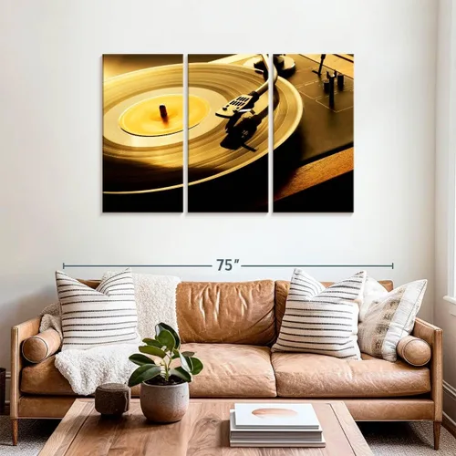 Vista 46 de Elephant Stock BW - Reproductor de discos de vinilo para pared, lienzo horizontal, decoración de pared de sala de estar de 3 piezas, impresión