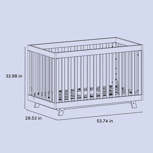 Vista 9 de Storkcraft Beckett 3 en 1 Cuna Convertible (Driftwood) – Certificado GREENGUARD Gold, Se Ajusta a Colchón de Cuna Estándar, Se Convierte en Cama
