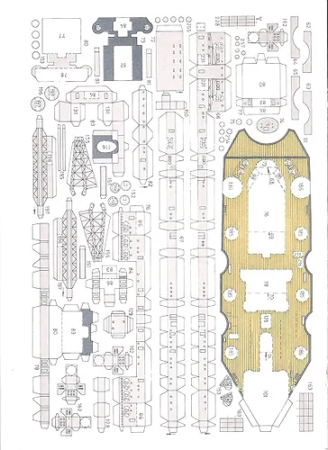 Vista 6 de MOUDOAUER 1: 400 USS North Carolina BB-55 Modelo de buque de guerra modelo para colección (kit sin ensamblar) Colección de modelos