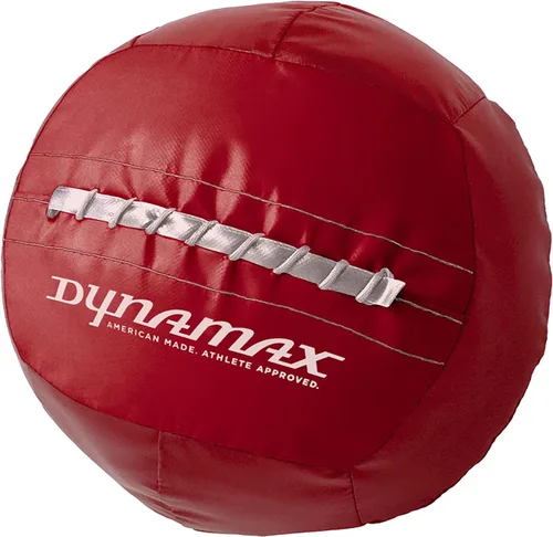 Vista 10 de Dynamax Standard Medicine Ball, 4–30 lb Soft Shell Wall Ball, 14-Inch Weighted Exercise Ball for Strength Training, Core Workouts, Conditioning &