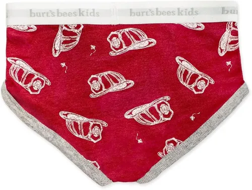 Vista 2 de Burt's Bees Baby Conjunto de ropa interior para niño, transpirable, 100% algodón orgánico, paquete de 5 para niños de 2 a 8 años