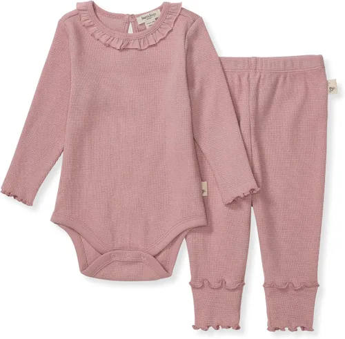 Vista 7 de Burt's Bees Baby Conjunto de mameluco y pantalón unisex, 100% algodón orgánico Azul Micro Bee