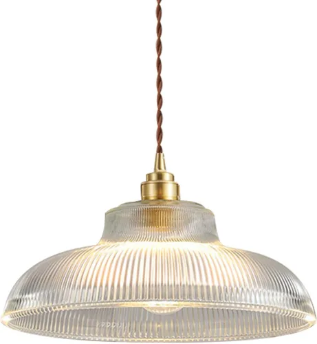 Vista 18 de Lámpara colgante enchufable de cristal azul, lámpara colgante dorada de altura ajustable con interruptor de encendido/apagado de cable de 14.7 pies