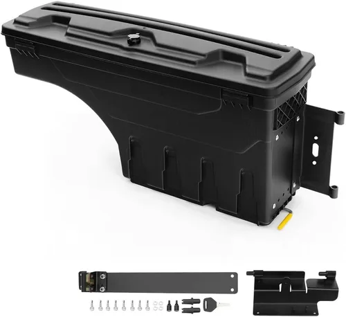 Vista 18 de PIT66 Caja de almacenamiento para cama de camión lado derecho compatible con Ford F150 1997-2014