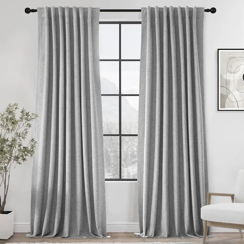 Vista 34 de UHITECH Short Blackout Curtains for Bedroom 24 Inch Long 2 Panels, Beige