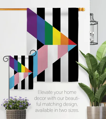 Vista 8 de Bandera LGBTQ del Mes del Orgullo Gay Trans Straight Ally Banderas Decoración del Hogar Regalos Pequeña Bandera Arco Iris Interior Banner 4 de Julio