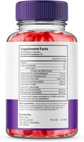 Vista 2 de rize labs Belly Blast Keto + Gomitas ACV, gomitas oficiales para perder peso, reseñas de gomitas (60 gomitas)