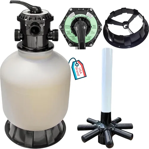 Vista 11 de SWIMLINE HYDROTOOLS Sistema completo de filtro de arena, tanque de 12 pulgadas, para piscinas sobre el suelo de hasta 8,000 galones, bomba de una