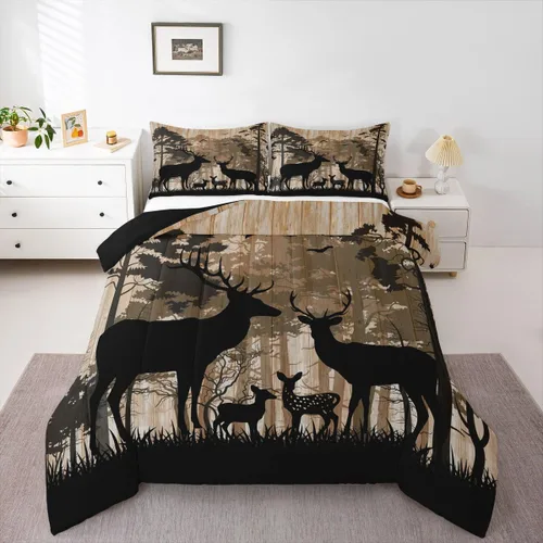 Vista 10 de Erosebridal Juego de edredón con temática de pesca, juego de ropa de cama rústica de granja tamaño individual para niños, adolescentes y adultos