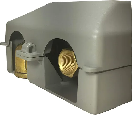 Vista 3 de Burnaby Manufacturing Ltd 2 # Enchufe de gas de PVC, gris, 2 PSI, entrada NPT de 1/2 '', salida de desconexión rápida de 3/8