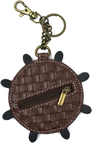 Vista 4 de Chala Bolsos de mano, estilo casual, suave, con hombro grande o bolso cruzado con llavero, color azul marino, Búho