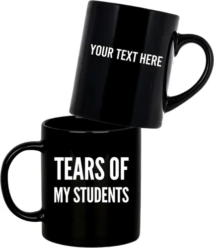 Vista 10 de Taza de café de cerámica con diseño de lágrimas de mis estudiantes, regalo de graduación para profesor instructor de física, química, cálculo, Negro