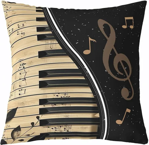 Vista 31 de Manfei Skull Maths Throw Pillow Cover Gothic Style Square Cushion Case Halloween Skeletons Black White Decor Throw Porch Pillows Cases for Couch